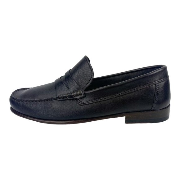 ilSandalo by Fabio Tesorone Black Leather Penny Loafers Dress Shoes Mens Size 9 main image 5